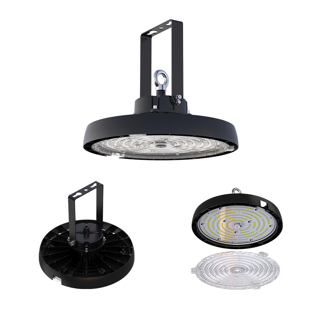 160/100/65W All in One Lens 3CCT Adjustable Raptor IP65 UFO Highbay