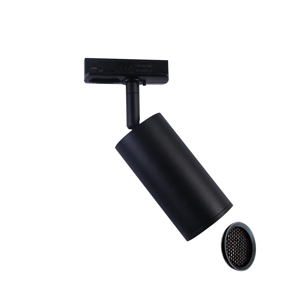 Snypa GU10 Round 3 wire Track 110mm Black fitting