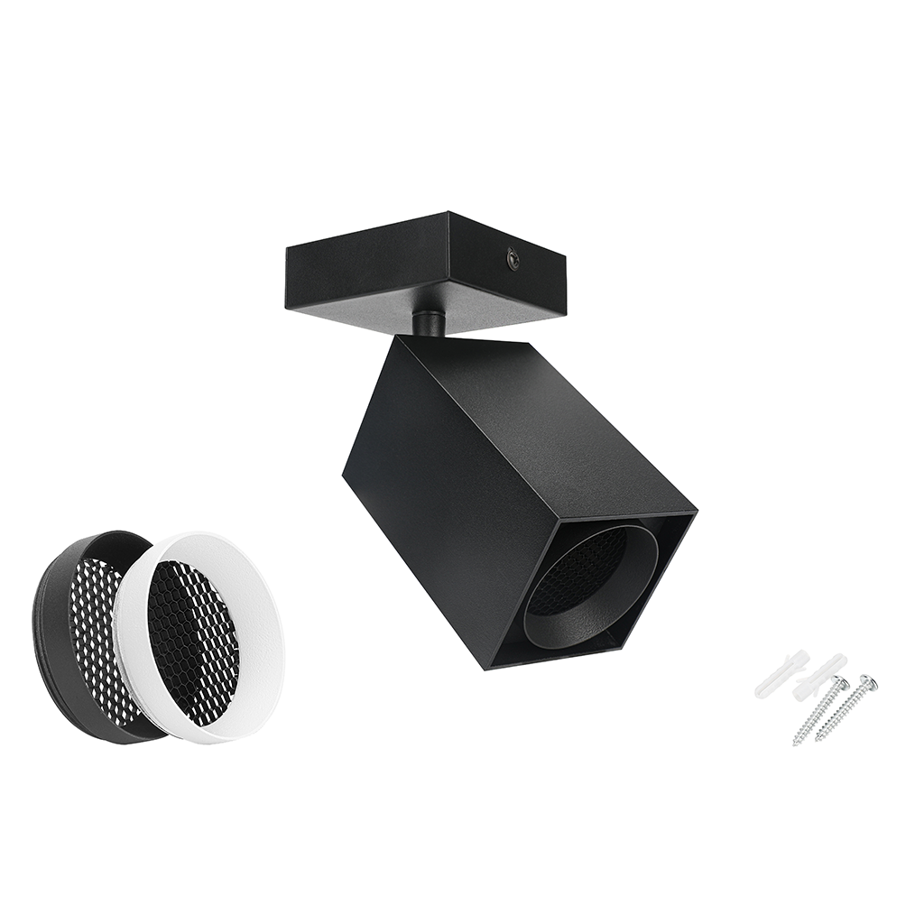 Snypa GU10 Square Surface Black fitting