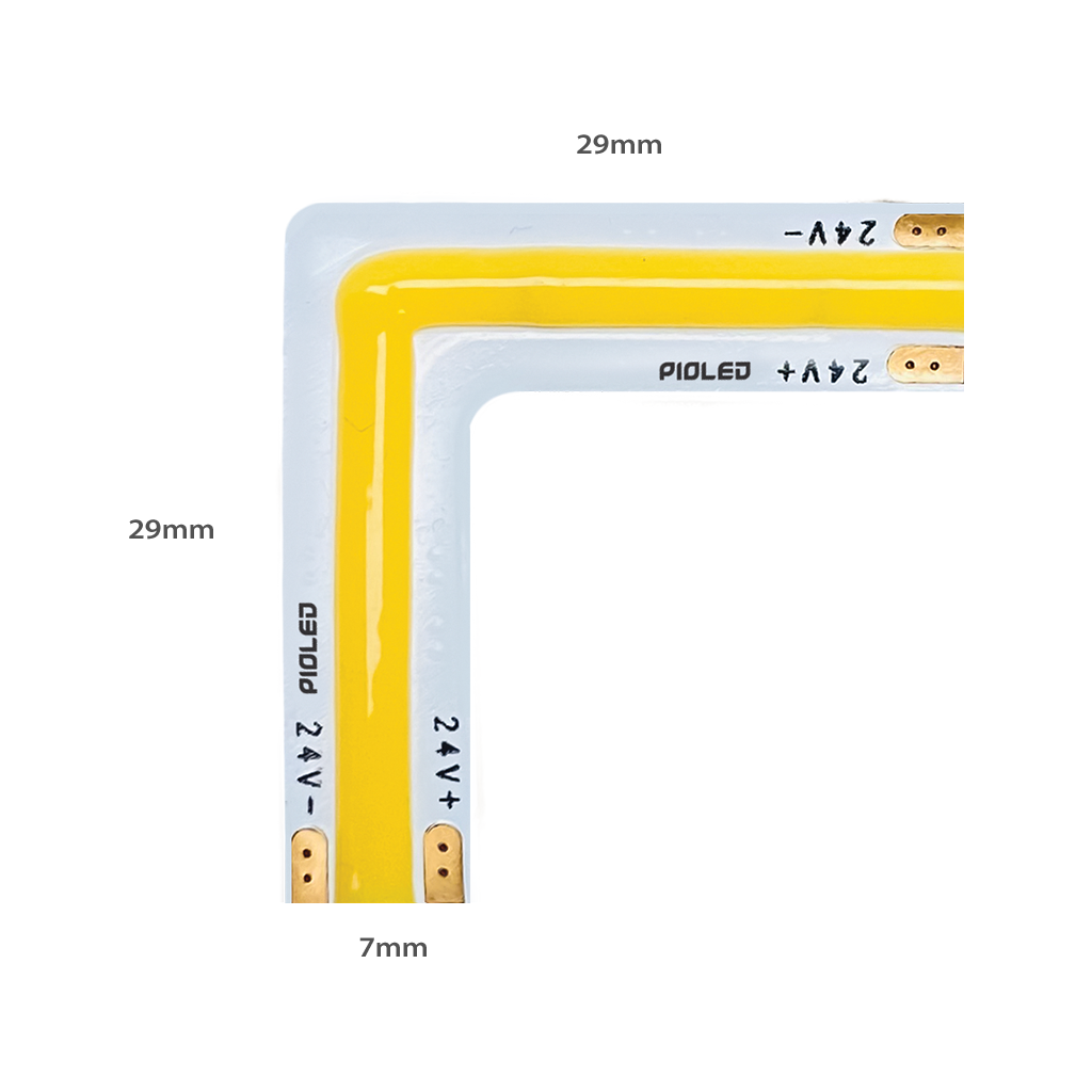 10W 24V IP20 480 COB L Shape Strip Joint